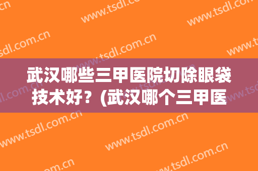 武汉哪些三甲医院切除眼袋技术好？(武汉哪个三甲医院可以割眼袋)