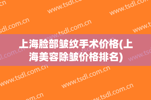 上海脸部皱纹手术价格(上海美容除皱价格排名)