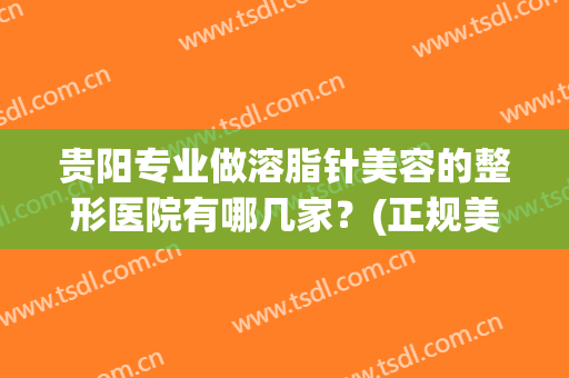 贵阳专业做溶脂针美容的整形医院有哪几家?(正规美容医院有溶脂针吗) 贵阳专业做溶脂针美容的整形医院有哪几家?(正规美容医院有溶脂针吗)