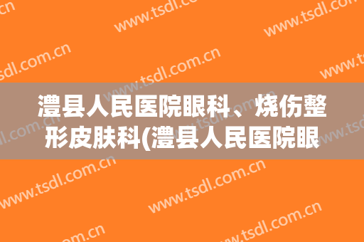 澧县人民医院眼科、烧伤整形皮肤科(澧县人民医院眼科医生有哪些)