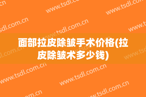 面部拉皮除皱手术价格(拉皮除皱术多少钱)