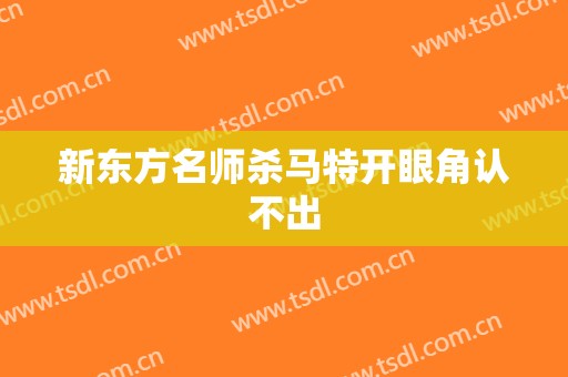 新东方名师杀马特开眼角认不出