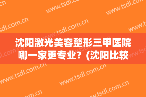 沈阳激光美容整形三甲医院哪一家更专业？(沈阳比较好的整形医院)