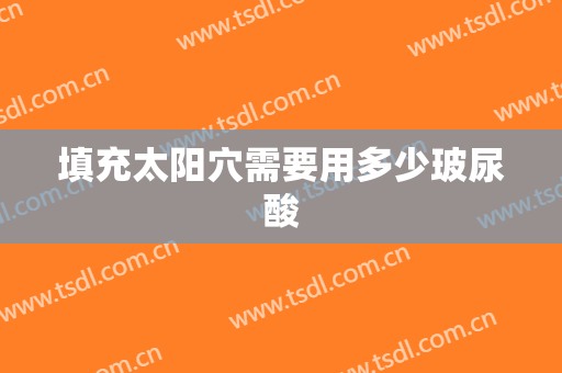 填充太阳穴需要用多少玻尿酸