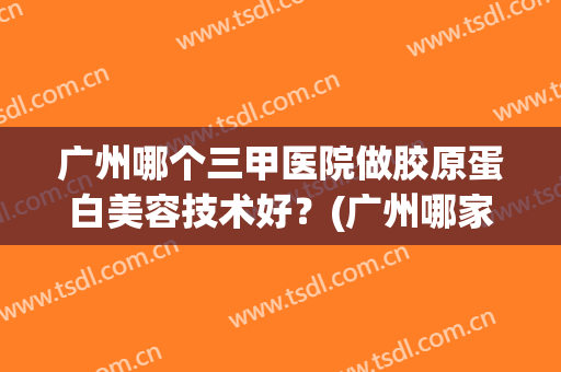 广州哪个三甲医院做胶原蛋白美容技术好？(广州哪家医院做硅胶隆鼻好)