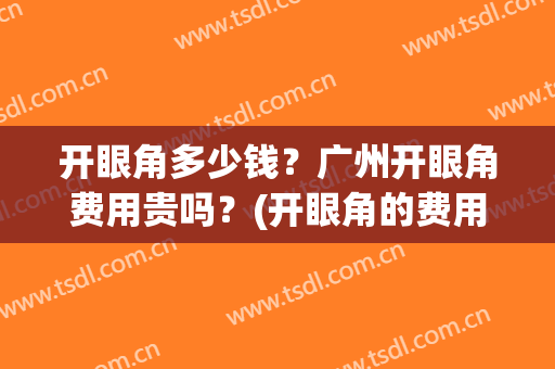 开眼角多少钱？广州开眼角费用贵吗？(开眼角的费用大概是多少呢)