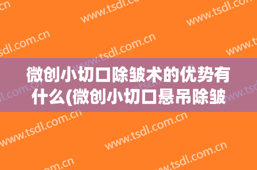 微创小切口除皱术的优势有什么(微创小切口悬吊除皱术)