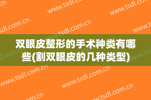 双眼皮整形的手术种类有哪些(割双眼皮的几种类型)