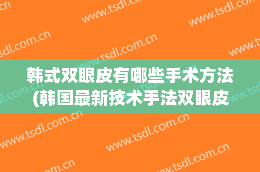 韩式双眼皮有哪些手术方法(韩国最新技术手法双眼皮)