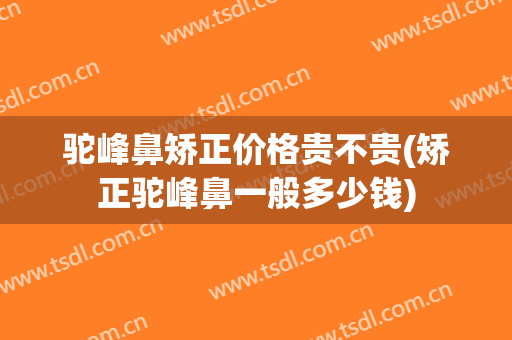 驼峰鼻矫正价格贵不贵(矫正驼峰鼻一般多少钱)