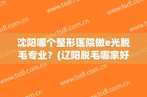 沈阳哪个整形医院做e光脱毛专业？(辽阳脱毛哪家好)
