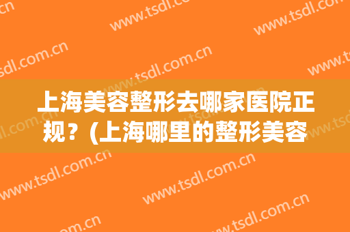 上海美容整形去哪家医院正规？(上海哪里的整形美容院比较好)