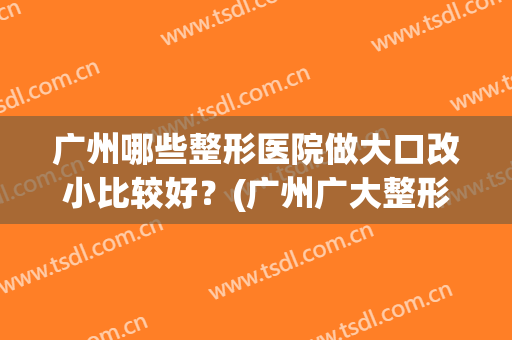 广州哪些整形医院做大口改小比较好？(广州广大整形医院怎么样,有做坏的吗)