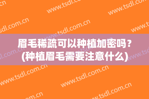 眉毛稀疏可以种植加密吗？(种植眉毛需要注意什么)