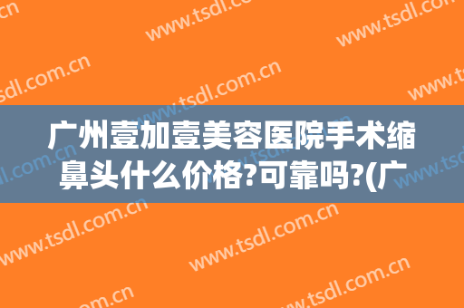 广州壹加壹美容医院手术缩鼻头什么价格?可靠吗?(广州壹加医疗美容医院怎么样?)