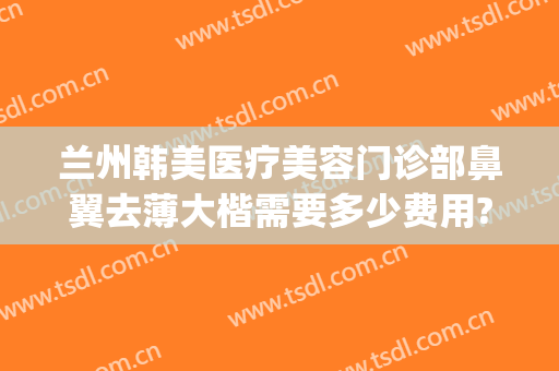 兰州韩美医疗美容门诊部鼻翼去薄大楷需要多少费用?好不好?(公立医院整鼻子多少钱)