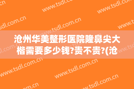 沧州华美整形医院隆鼻尖大楷需要多少钱?贵不贵?(沧州中心医院整形价位)