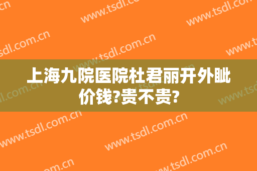 上海九院医院杜君丽开外眦价钱?贵不贵?