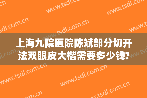 上海九院医院陈斌部分切开法双眼皮大楷需要多少钱?需要多久恢复?(上海九院双眼皮手术要排多久)