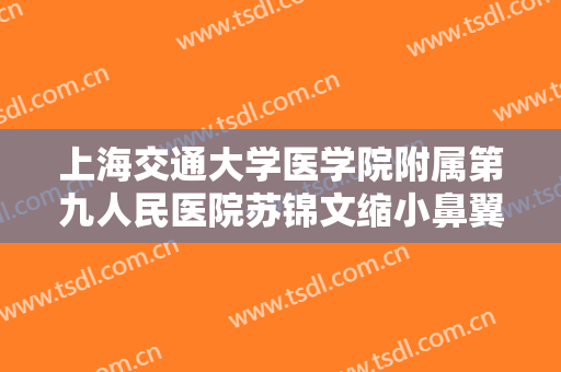 上海交通大学医学院附属第九人民医院苏锦文缩小鼻翼一般价位是多少?贵不贵?