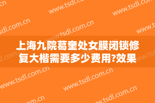 上海九院葛奎处女膜闭锁修复大楷需要多少费用?效果怎么样?