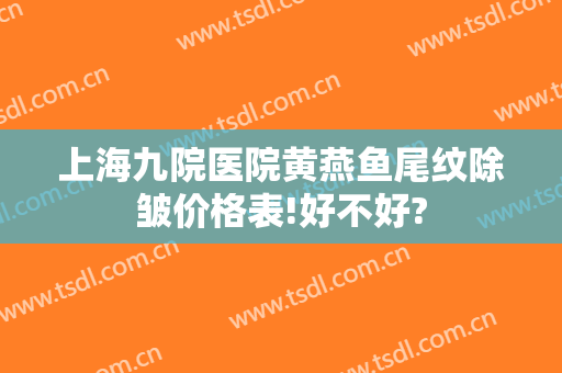 上海九院医院黄燕鱼尾纹除皱价格表!好不好?
