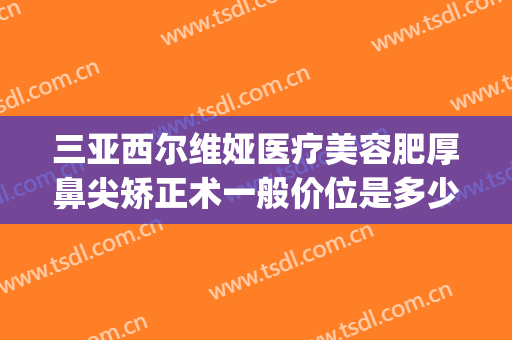 三亚西尔维娅医疗美容肥厚鼻尖矫正术一般价位是多少?有哪些优势?(三亚医美整形医院)
