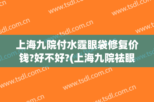 上海九院付水霆眼袋修复价钱?好不好?(上海九院祛眼袋价格)