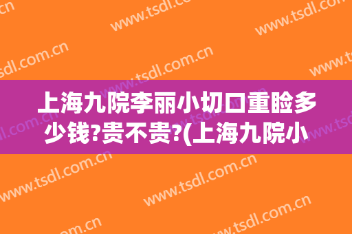上海九院李丽小切口重睑多少钱?贵不贵?(上海九院小切口面部提升价格)