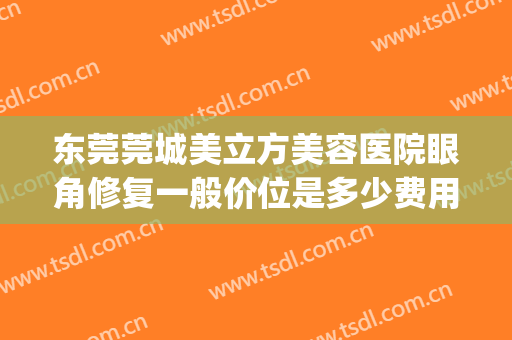 东莞莞城美立方美容医院眼角修复一般价位是多少费用?好不好?(东莞莞城美立方医疗美容医院)
