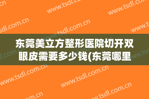 东莞美立方整形医院切开双眼皮需要多少钱(东莞哪里割双眼皮医院好)