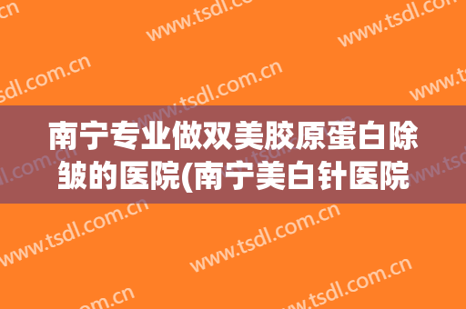 南宁专业做双美胶原蛋白除皱的医院(南宁美白针医院)
