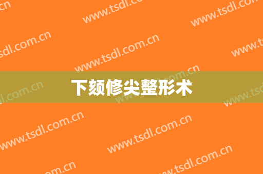 下颏修尖整形术