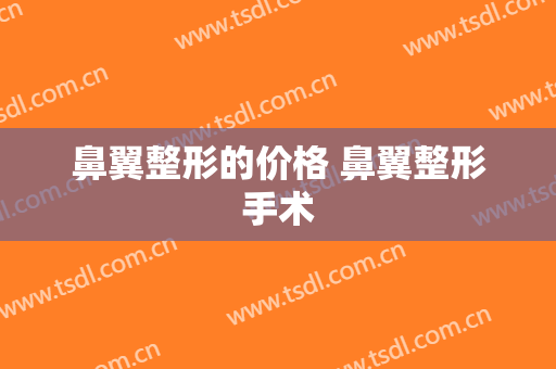 鼻翼整形的价格 鼻翼整形手术