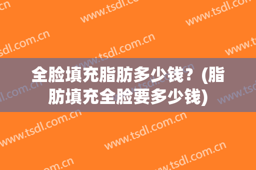 全脸填充脂肪多少钱？(脂肪填充全脸要多少钱)