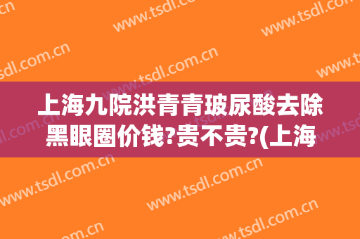 上海九院洪青青玻尿酸去除黑眼圈价钱?贵不贵?(上海九院祛黑眼圈)