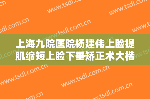 上海九院医院杨建伟上睑提肌缩短上睑下垂矫正术大楷需要多少费用?有哪些优势?