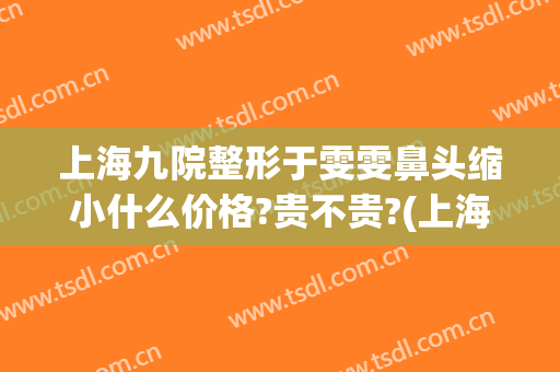 上海九院整形于雯雯鼻头缩小什么价格?贵不贵?(上海九院鼻头缩小多少钱)