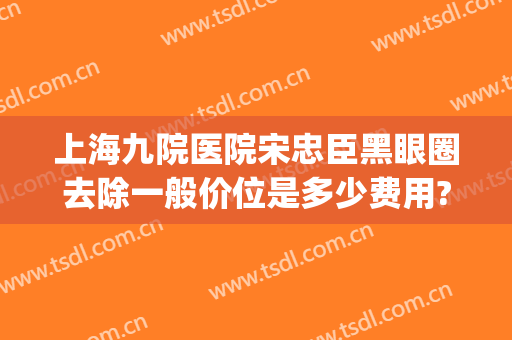 上海九院医院宋忠臣黑眼圈去除一般价位是多少费用?效果怎么样?(上海九院祛黑眼圈)