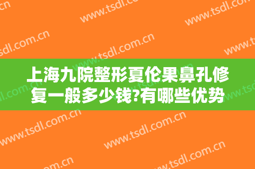 上海九院整形夏伦果鼻孔修复一般多少钱?有哪些优势?