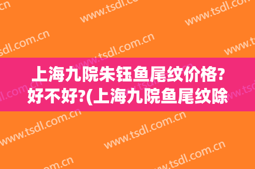 上海九院朱钰鱼尾纹价格?好不好?(上海九院鱼尾纹除皱)