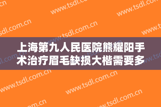 上海第九人民医院熊耀阳手术治疗眉毛缺损大楷需要多少钱?需要多久恢复?