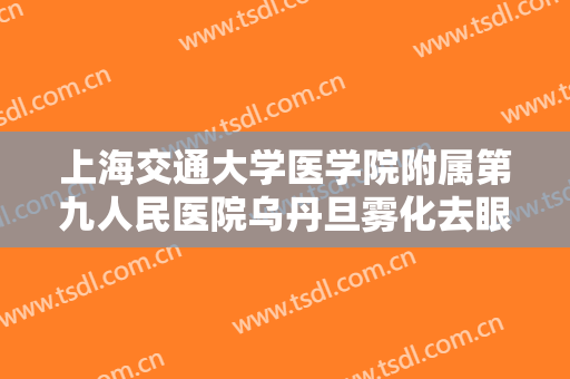 上海交通大学医学院附属第九人民医院乌丹旦雾化去眼袋价格多少钱?好不好?