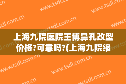 上海九院医院王博鼻孔改型价格?可靠吗?(上海九院缩鼻翼多少钱)
