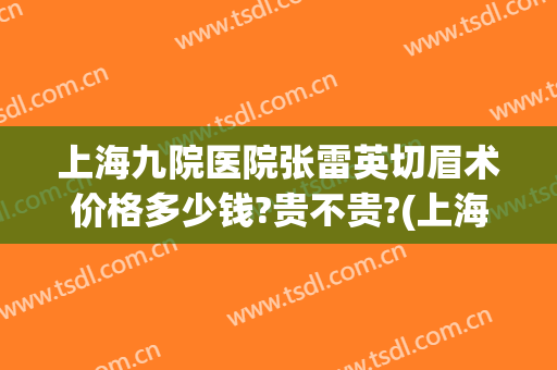 上海九院医院张雷英切眉术价格多少钱?贵不贵?(上海九医院提眉手术价格)