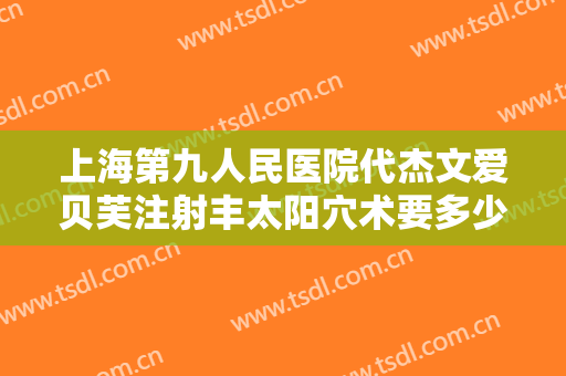 上海第九人民医院代杰文爱贝芙注射丰太阳穴术要多少钱?怎么样?