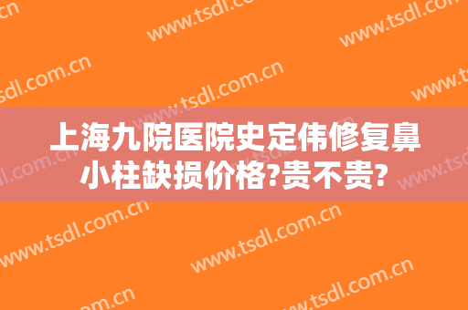 上海九院医院史定伟修复鼻小柱缺损价格?贵不贵?