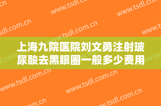 上海九院医院刘文勇注射玻尿酸去黑眼圈一般多少费用?有哪些优势?