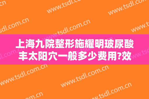 上海九院整形施耀明玻尿酸丰太阳穴一般多少费用?效果怎么样?