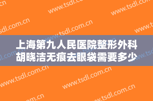 上海第九人民医院整形外科胡晓洁无痕去眼袋需要多少钱?多长时间恢复?